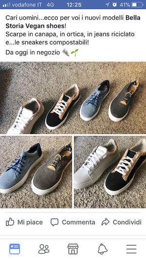 Vegan shoes for man in hemp, cork, recycled jeans, nettle and... the compostable shoes! at Furture Scarpe e Accessori Cruelty Free in Rome