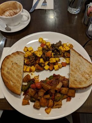 Tofu scramble at The Flying Egg in Bethlehem