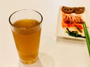 Yuzu Plum juice at Soul Veggie Korean Vegetarian in Central Singapore