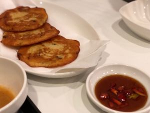 Mung Bean Pancake at Soul Veggie Korean Vegetarian in Central Singapore