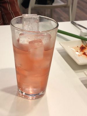 Pomegranate vinegar (it’s not sour at all) at Soul Veggie Korean Vegetarian in Central Singapore