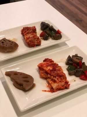 Starters at Soul Veggie Korean Vegetarian in Central Singapore