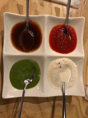 Chutney all vegan  at Bombay Sizzlers in Niseko