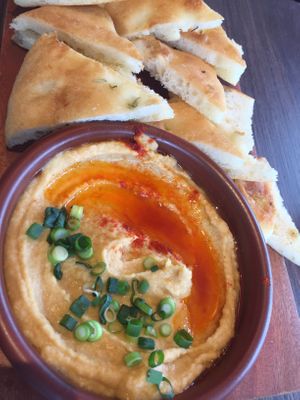 Hummus plate. at Green Farm Cafe  in Kutchan