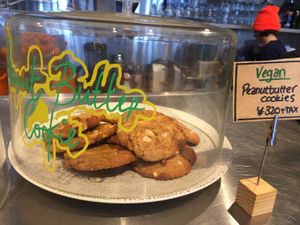 Daily baked option. I didn’t try these but the other day had a cupcake.  at Green Farm Cafe  in Kutchan