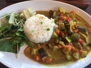 Coconut curry. at Green Farm Cafe  in Kutchan