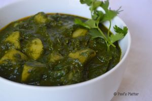 Aloo Palak at Indian Essence Art in Bangkok