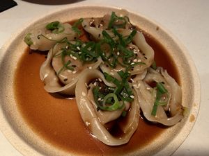 Pumpkin dumplings  at Lazy Su in Braddon