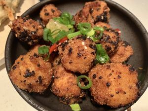 Tofu puffs at Lazy Su in Braddon