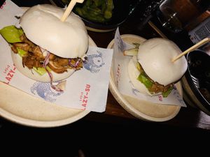 Jackfruit baos at Lazy Su in Braddon