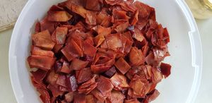 Faux ham made with tofu curd skins at Just Vegan in Johannesburg