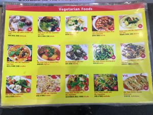 food stall vego menu at Kalare Night Bazaar Food Stalls in Chiang Mai