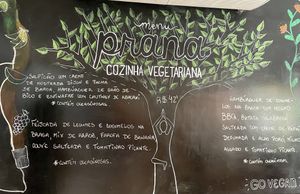 The menu changes daily.  at Prana Vegetariano - JB in Rio De Janeiro