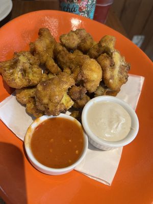 Cauliflower bites were great   at Prana Vegetariano - JB in Rio De Janeiro