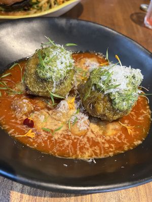 Pesto Gnocchi Cheese Meatball 🤤  at Prana Vegetariano - JB in Rio De Janeiro