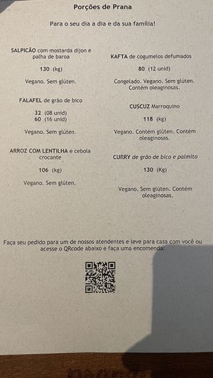   at Prana Vegetariano - JB in Rio De Janeiro