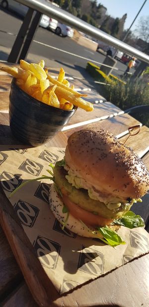 Vegan burger at Doppio Zero - Pineslopes in Johannesburg