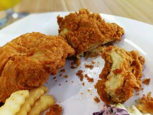 inside of the vegetarian KFC at PineGreen Fusion in Northeast Singapore