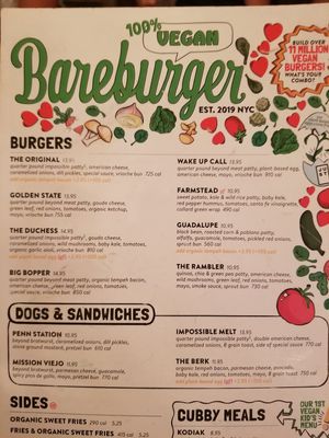 Lots of options at Bareburger in Rockville Centre