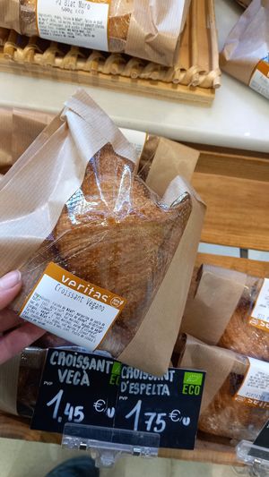 vegan croissant 1,45€ at Veritas - Carrer del Torrent de l'Olla in Barcelona