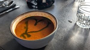 Vegan soup at Krauma Geothermal Baths in Reykholt
