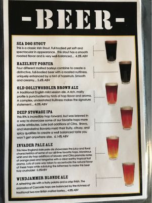 Beers at Sea Dog Brewing Co in Bangor