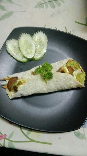 falafel wrap. yummy ! at Green Shelter in Koh Tao