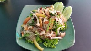 Thai Glass Noodle Salad for 120 at Green Shelter in Koh Tao