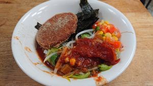 茄汁蓋飯 Rice with tomato sauce 70NTD at Da Jia Vegetarian - Zhongzheng District in Taipei