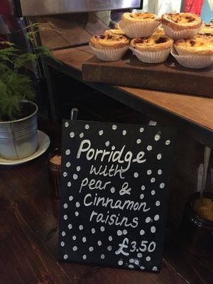 Porridge (seasonal) at Fowlds Cafe in South East London