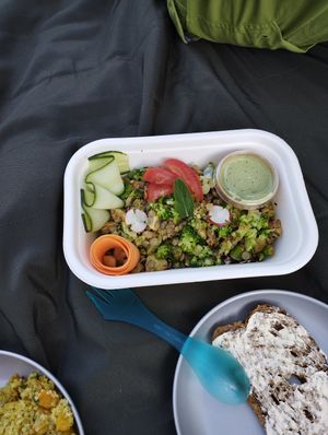 Salade aux lentilles at Vegetalicia in Namur