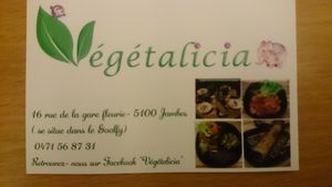 Visit card at Vegetalicia in Namur