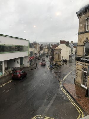 Pretty view over local town  at Falafel Mama in Stroud