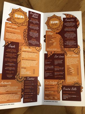 Menu 2 at Zuri Coffee in Wolverhampton