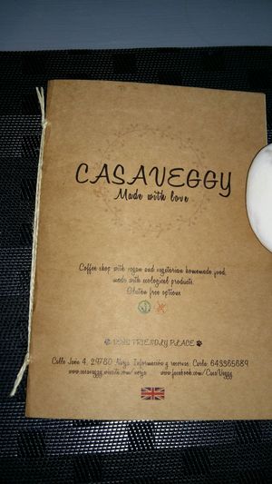 menu at Casa Veggy in Nerja