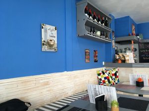 Blue walls at Casa Veggy in Nerja