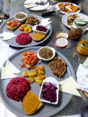 The Big Mix Tapas : you can choose vegan or vegetarian  at Casa Veggy in Nerja