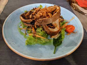 kulebiak (bread filled with cabbage) at Pod Niebieniem in Poznan