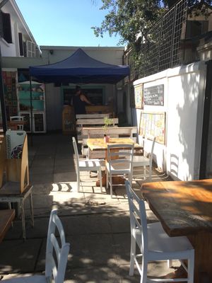 Outside  at Amma in Santiago