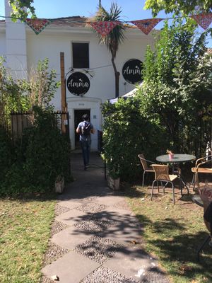 Outside at Amma in Santiago