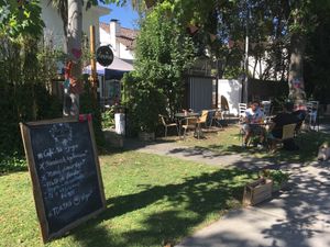 Outside at Amma in Santiago