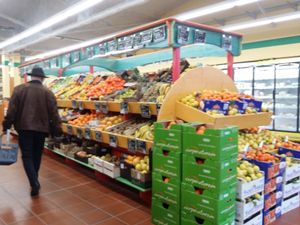 Fruits stand at Satoriz in Geispolsheim