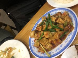 Tofu tomato (very sugary)  at Blue Sky in Ha Giang