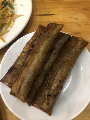 Spring rolls ( not very good)  at Blue Sky in Ha Giang