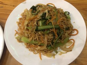 Stir fried noodles  at Blue Sky in Ha Giang