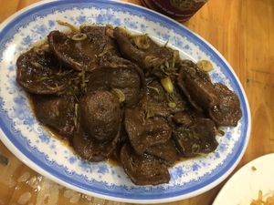 Vegan lemongrass beef (very sugary)  at Blue Sky in Ha Giang