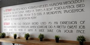 Inside at Attaboy in Budapest