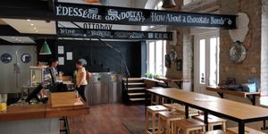 Inside at Attaboy in Budapest