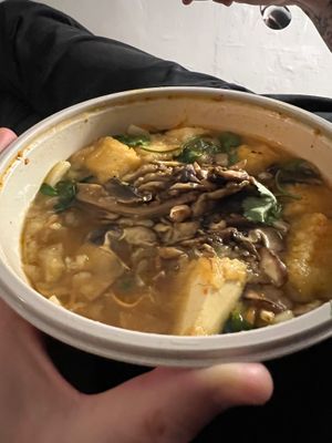 Tofu noodle ramen vegan bowl  at Wagamama in Nottingham