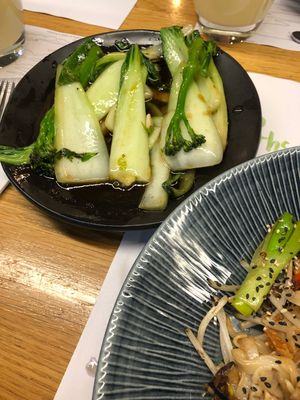 Wok fried greens at Wagamama in Nottingham